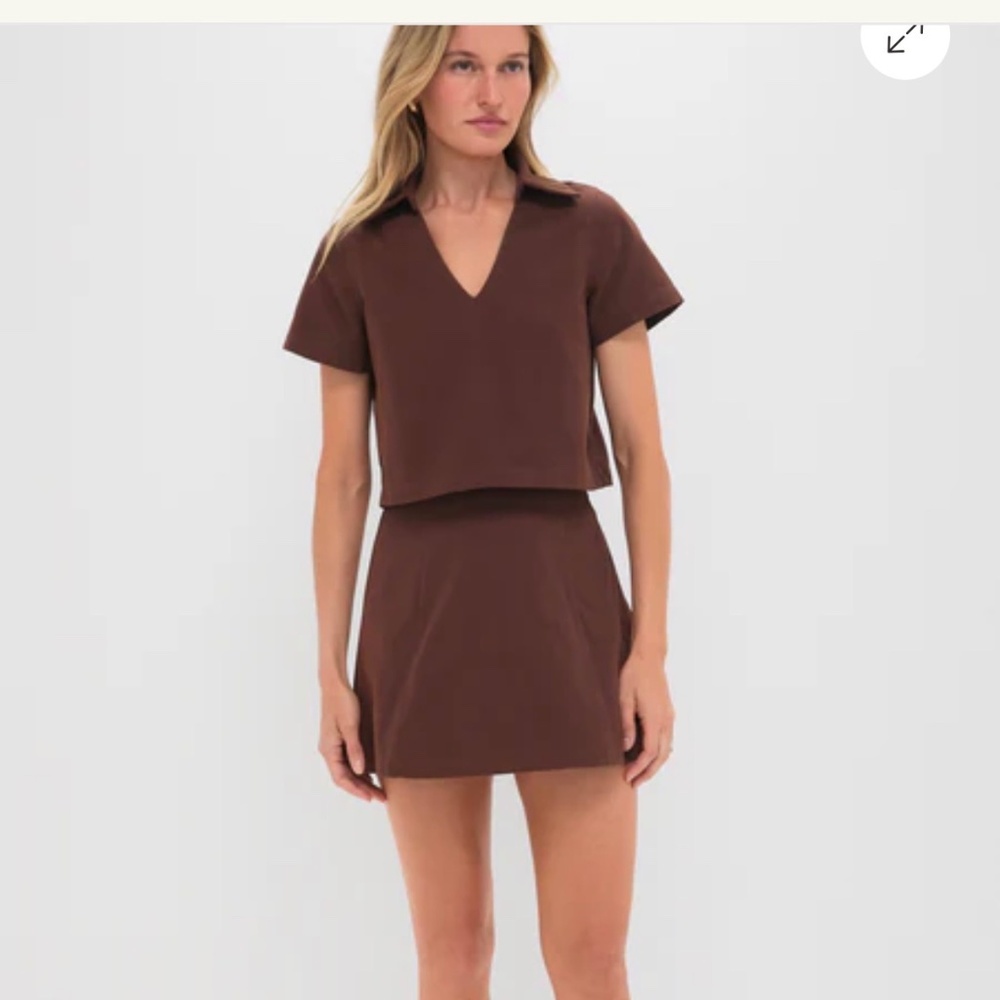Brown Cropped Shirt